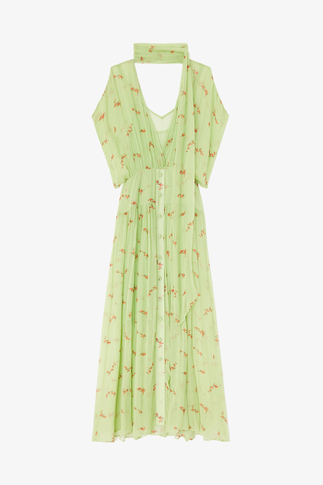 Dress in Green Silk - GANNI