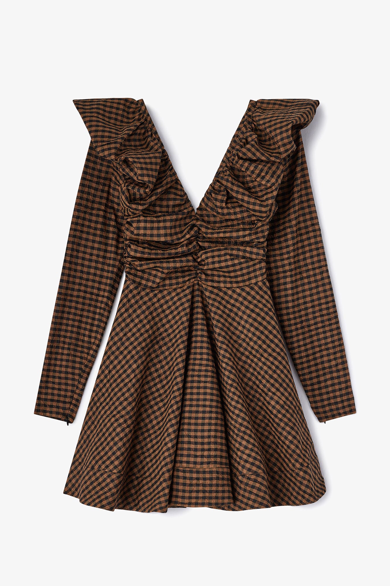Dress in Check Taffeta - GANNI