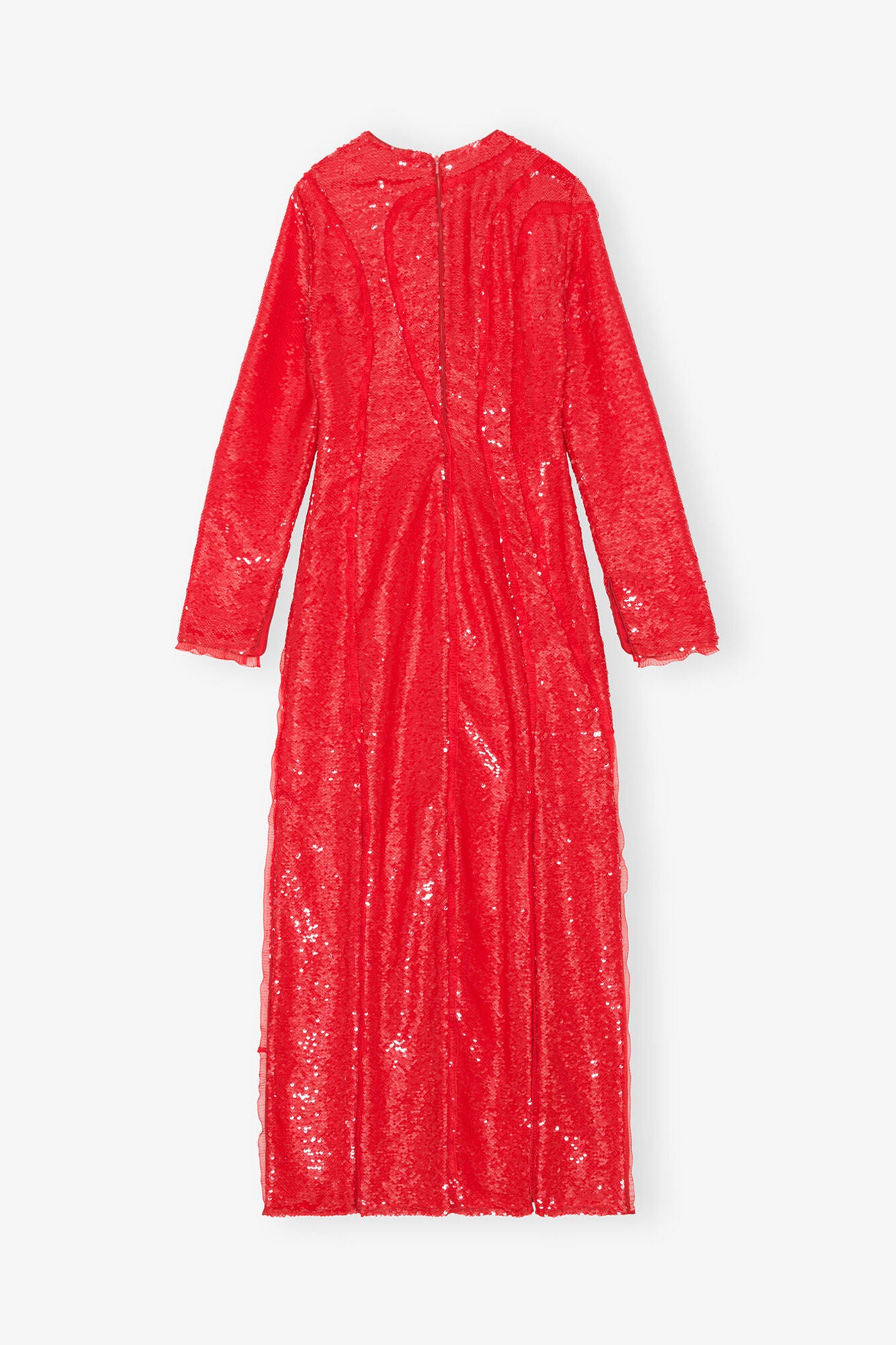Red Sequins Maxi Dress - GANNI