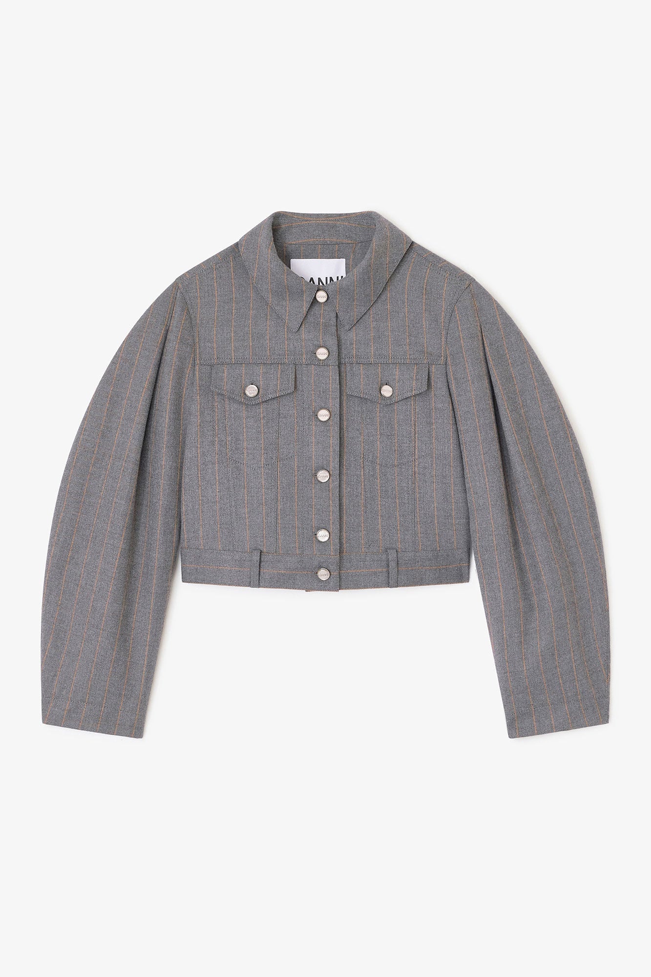 Grey Stripe Jacket - GANNI