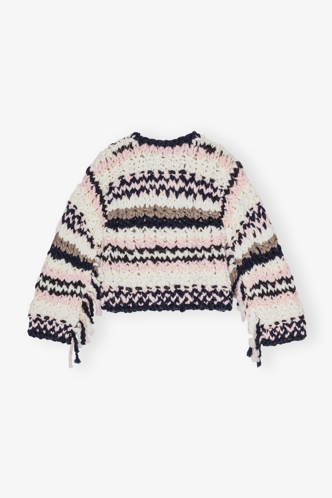 Multicolor Hand-Knit Sweater - GANNI
