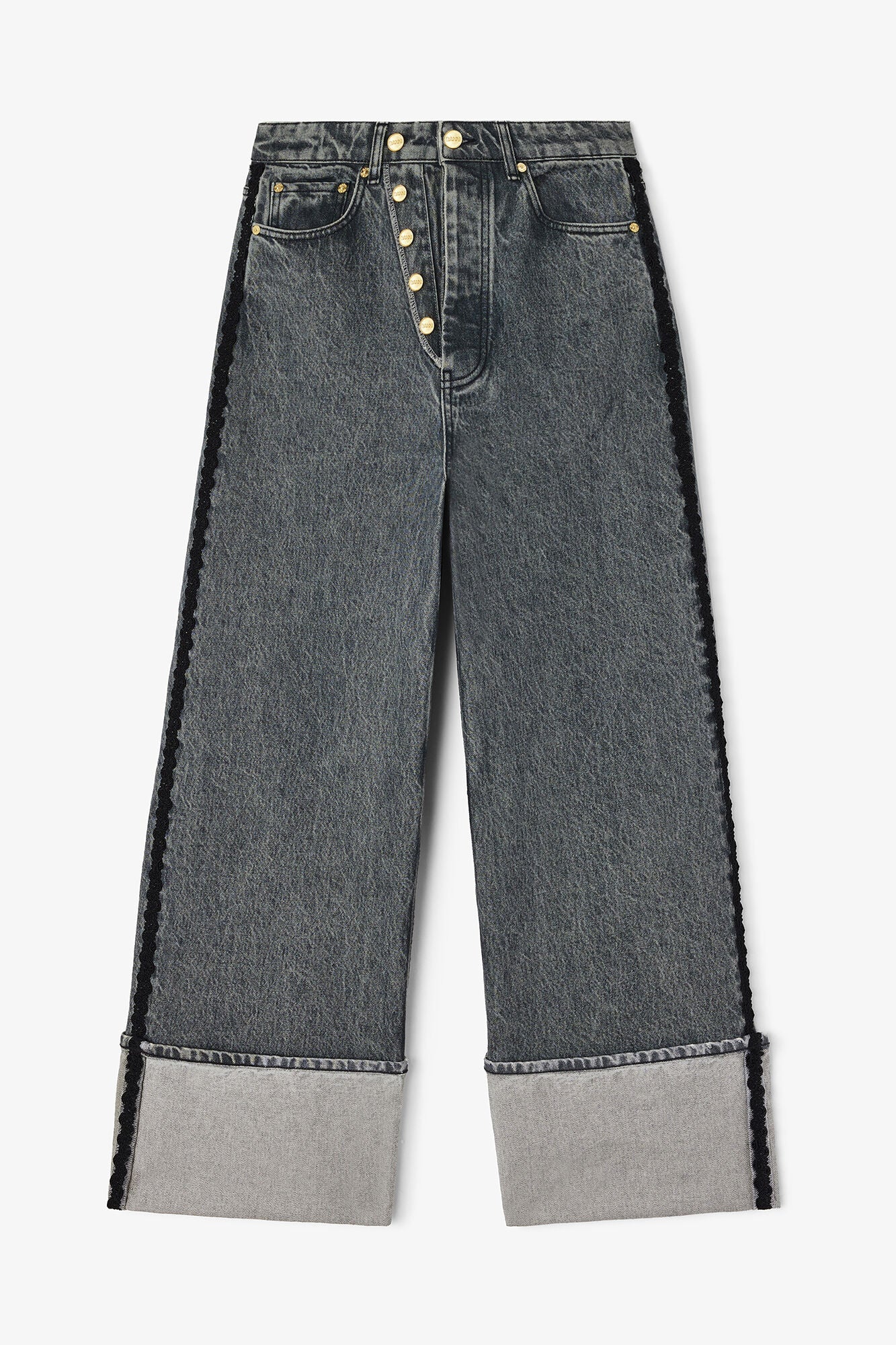 Baggy Jeans with Double Fly - GANNI
