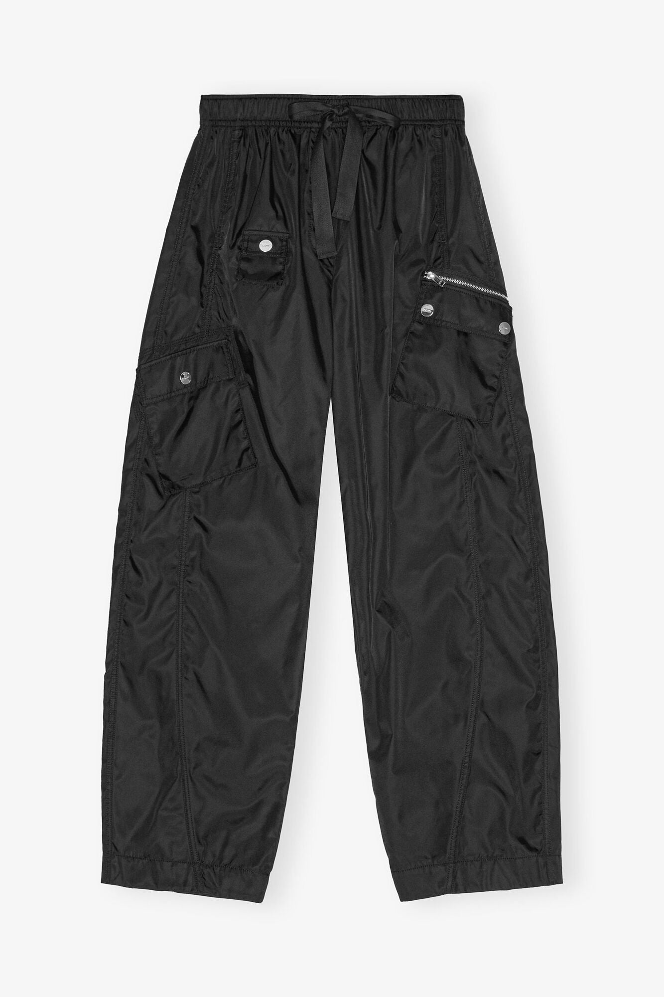 Black Nylon Elasticated Pants - GANNI