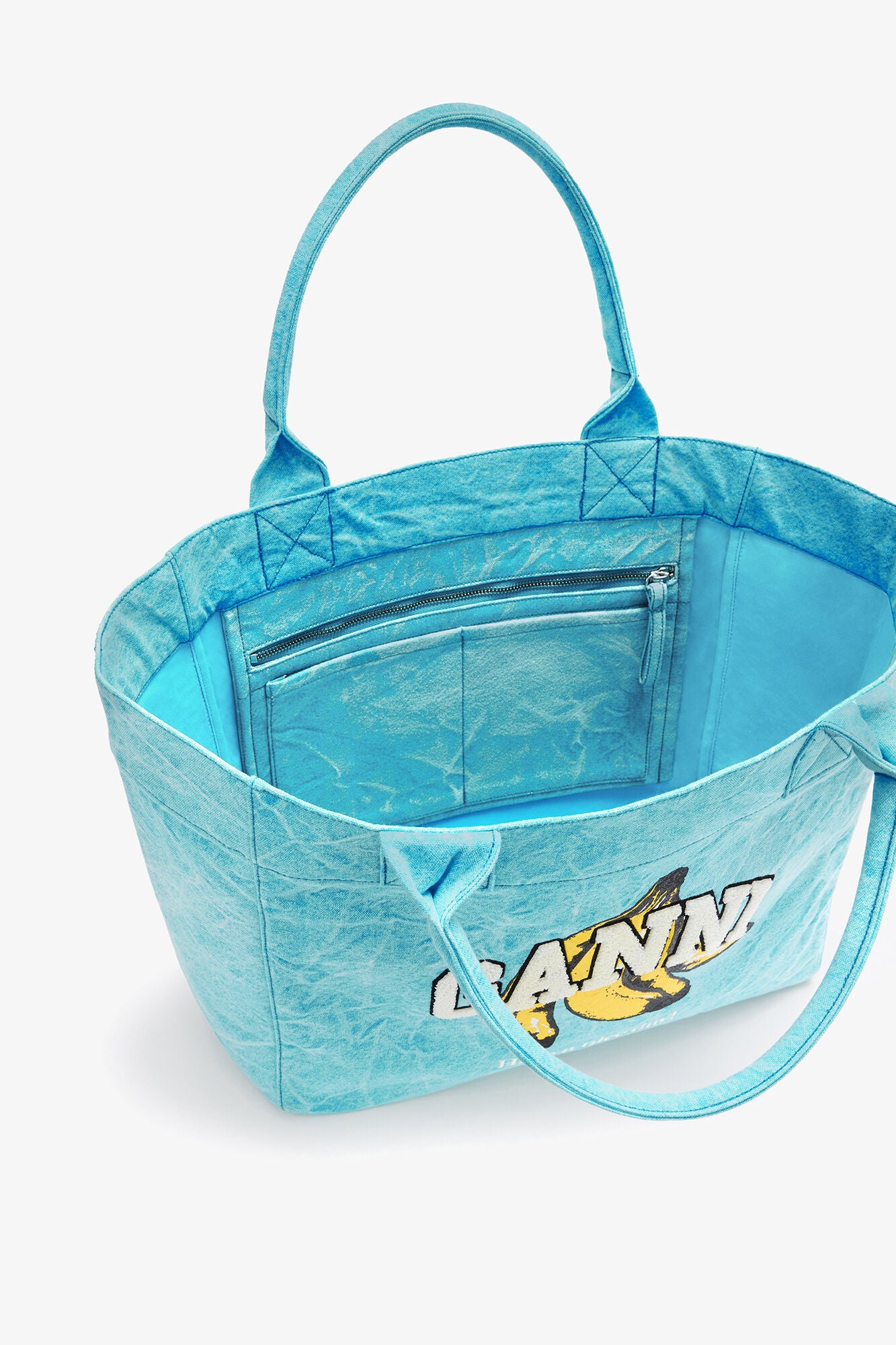 Blue Curacao Medium Tote Bag in Blue - GANNI