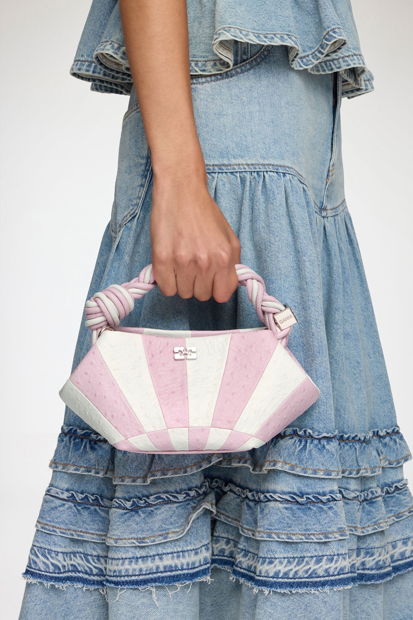 Lilac Snow Mini Bou Bag in Pink Circus - GANNI