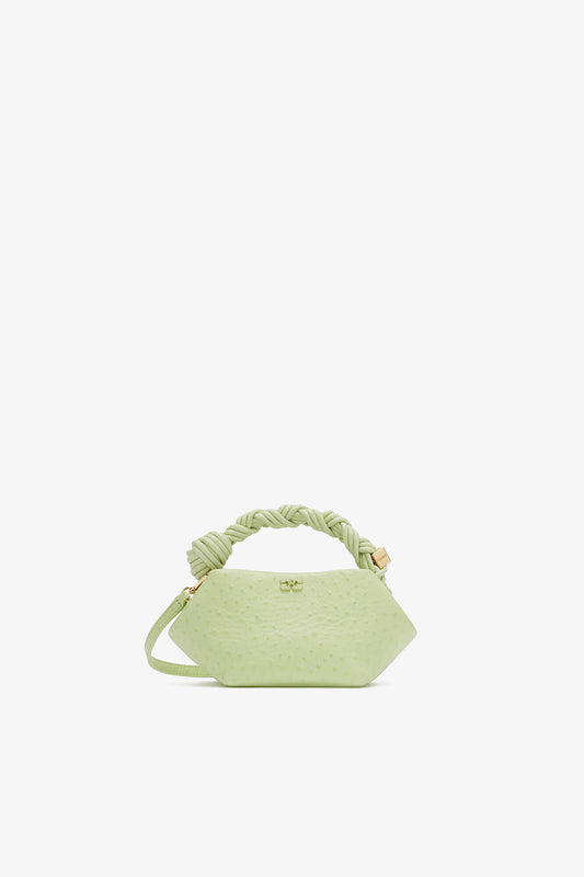 Lily Green Mini Bou Bag in Green Ostrich - GANNI