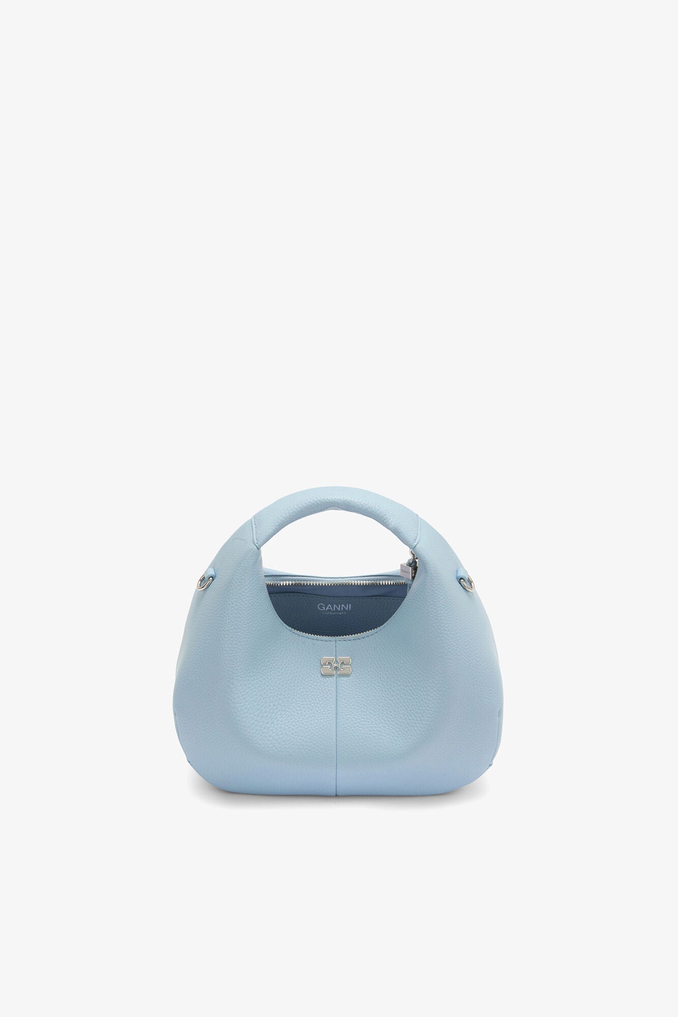 Celestial Blue Mini Hobo Bag in Blue - GANNI