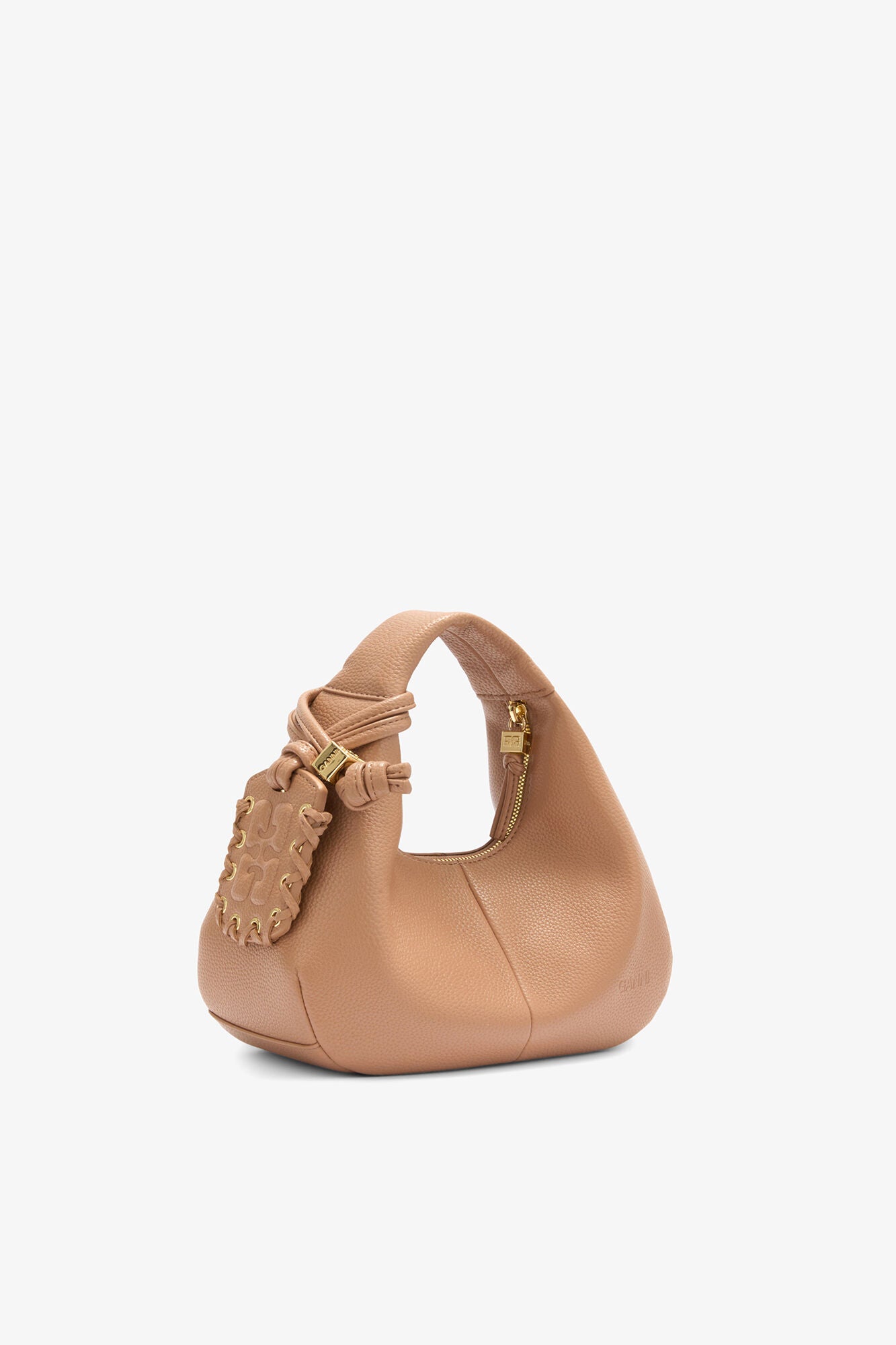 Tawny Birch Mini Hobo Bag in Brown - GANNI