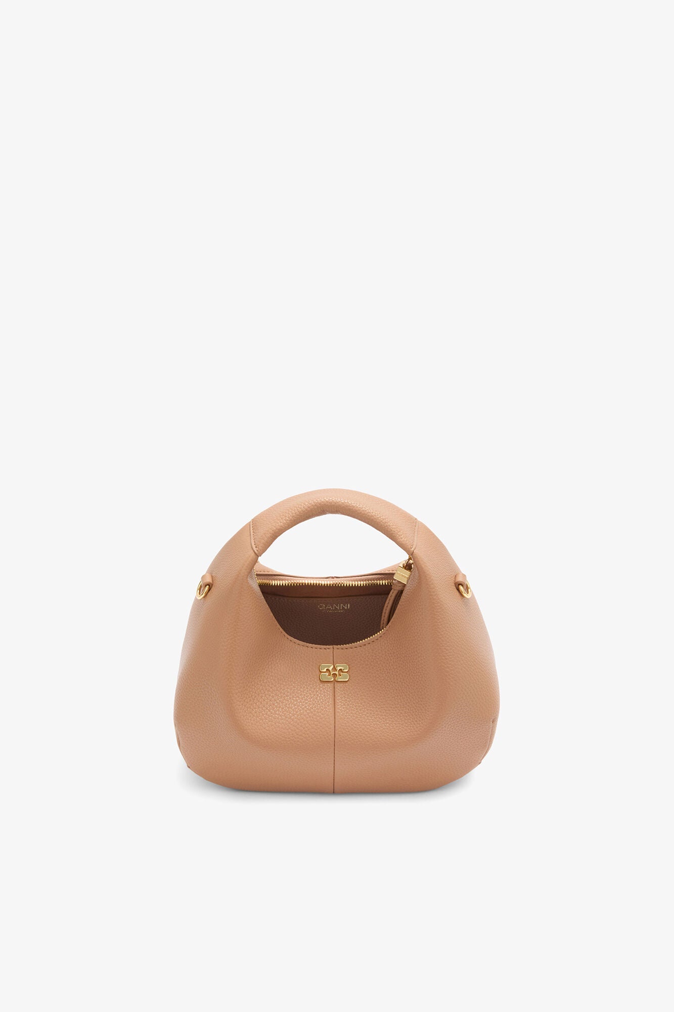 Tawny Birch Mini Hobo Bag in Brown - GANNI