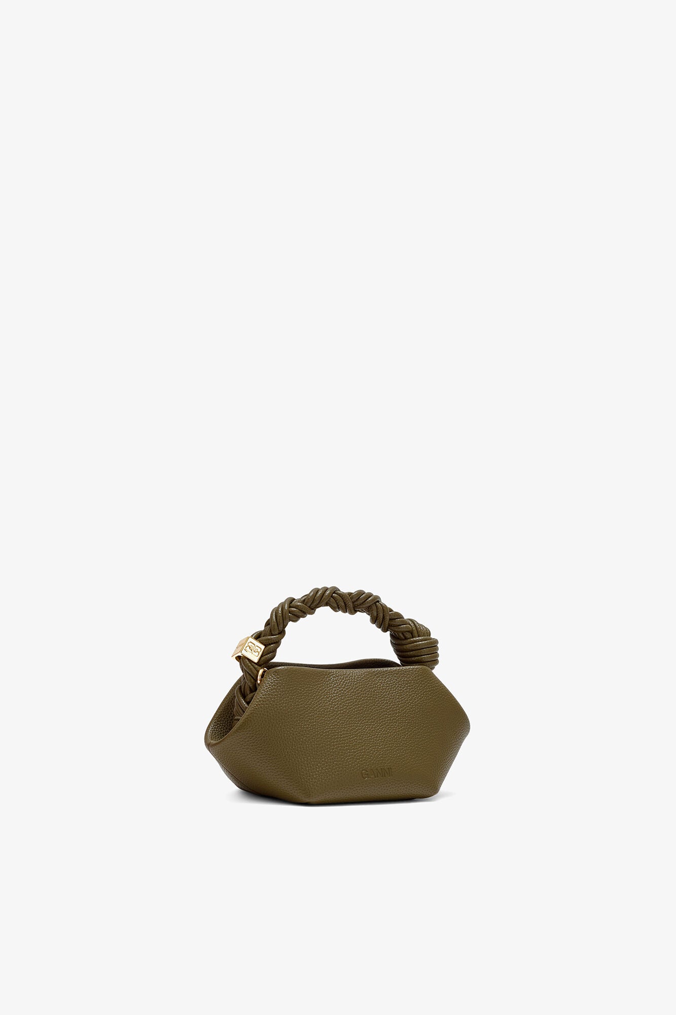Military Olive Mini Bou Bag in Green Grained - GANNI