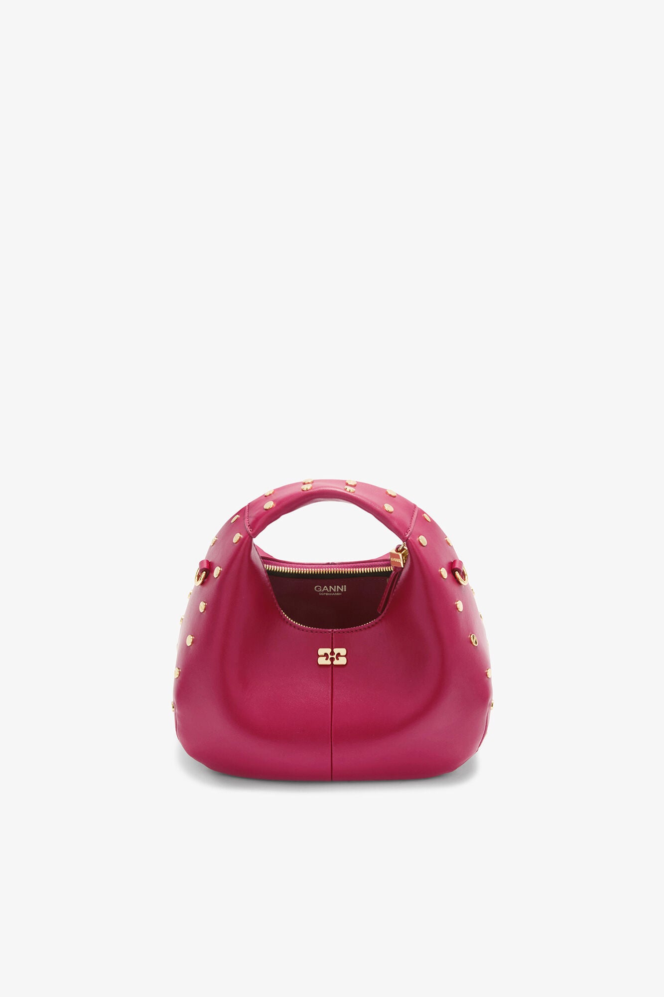 Persian Red Mini Hobo Bag Studs in Red - GANNI