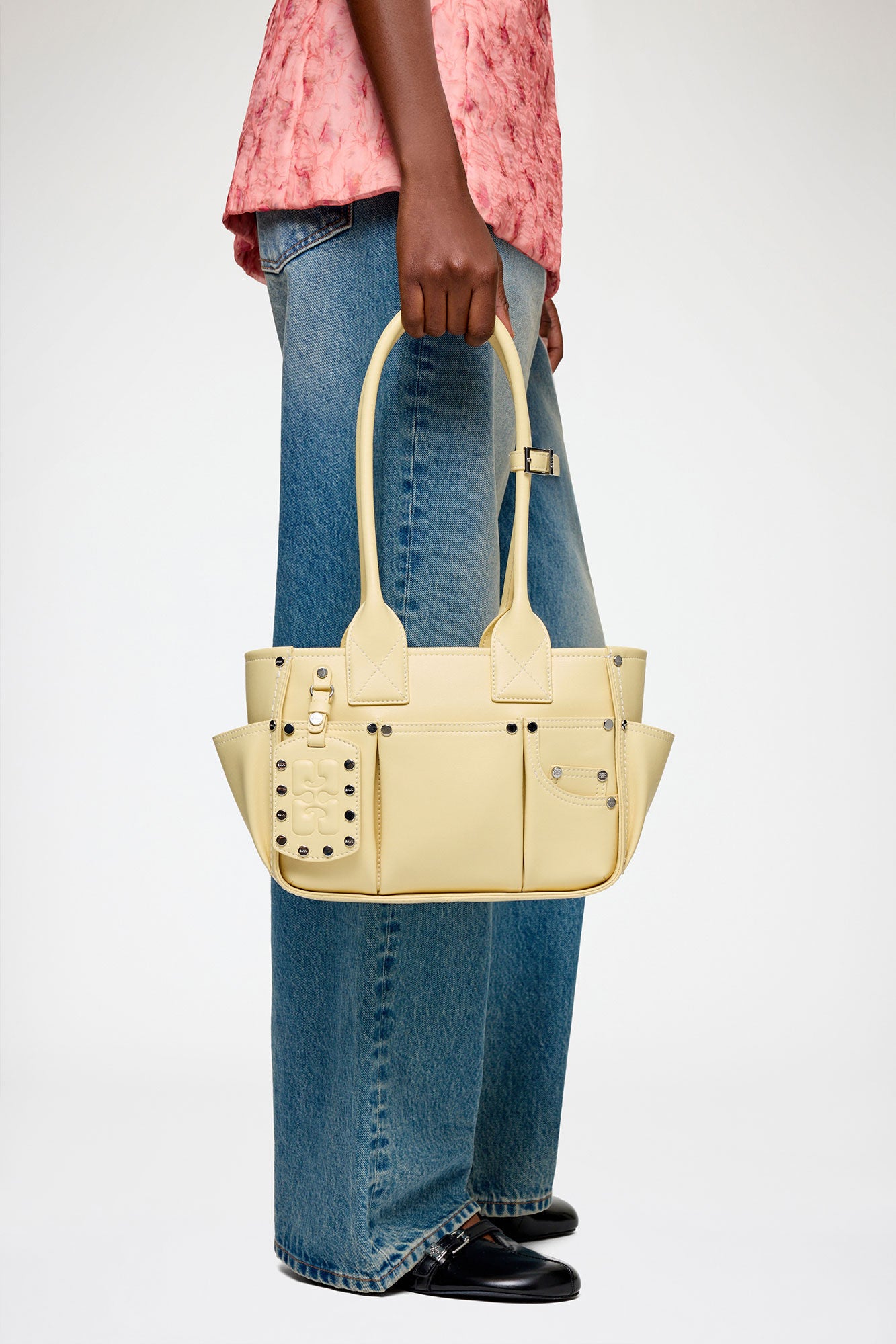 Yellow Cream Small Posy Bag in Yellow - GANNI