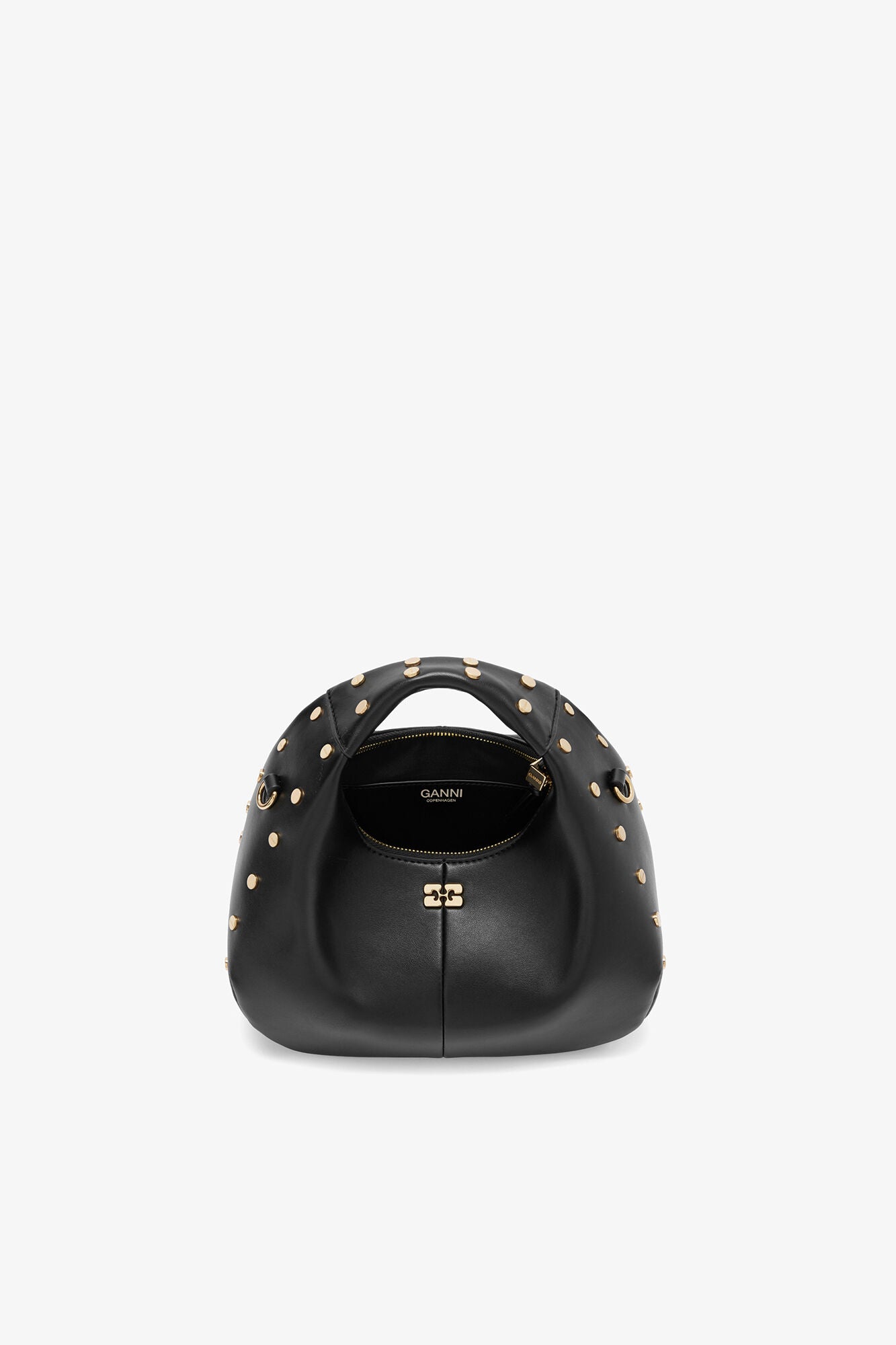 Black Mini Hobo Bag Studs in Black - GANNI