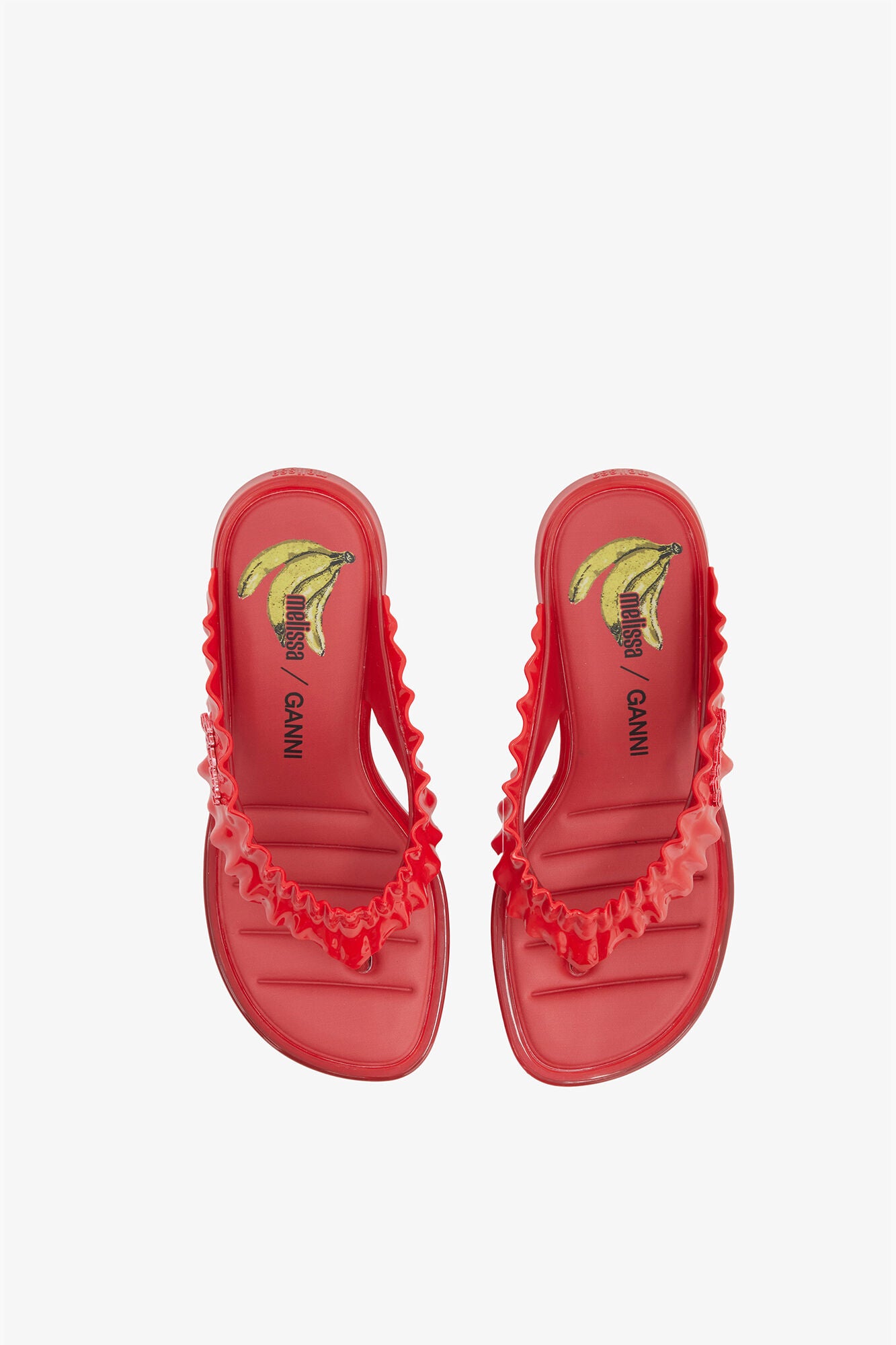 Melissa Thong Kitten Heel in Red - GANNI