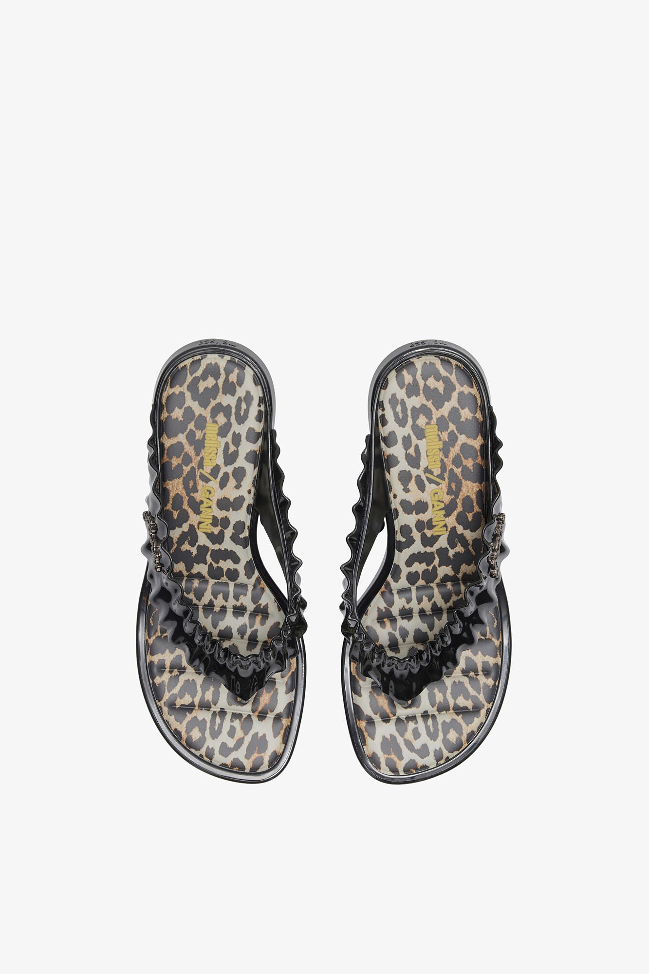Melissa Thong Kitten Heel in Leopard - GANNI