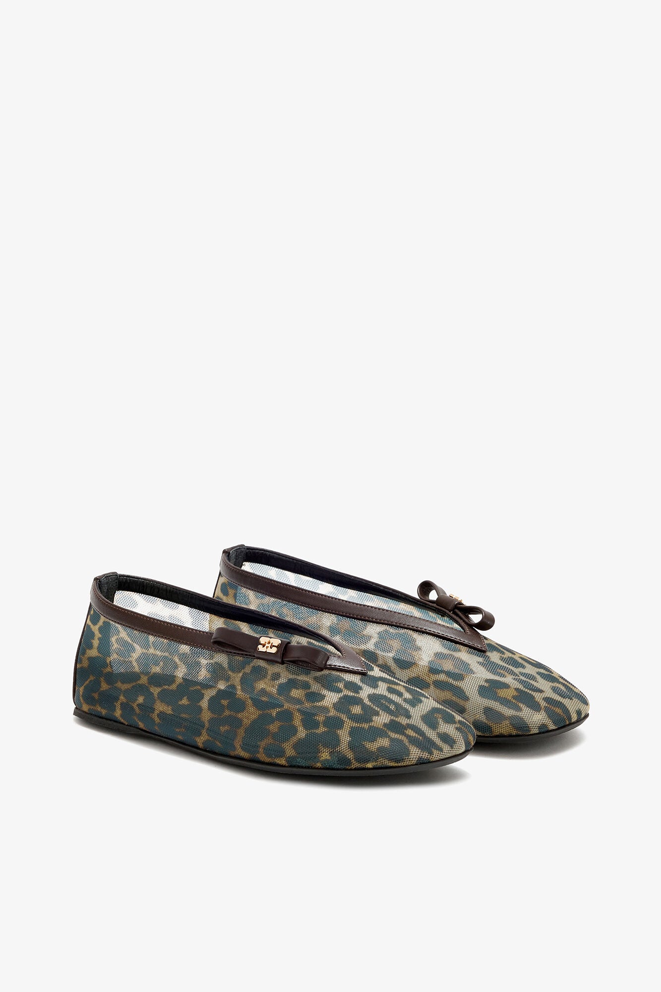 Jenny Ballerina in Leopard Mesh - GANNI