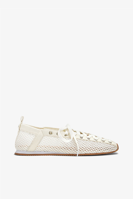 Sporty Ballerina in White Mesh - GANNI