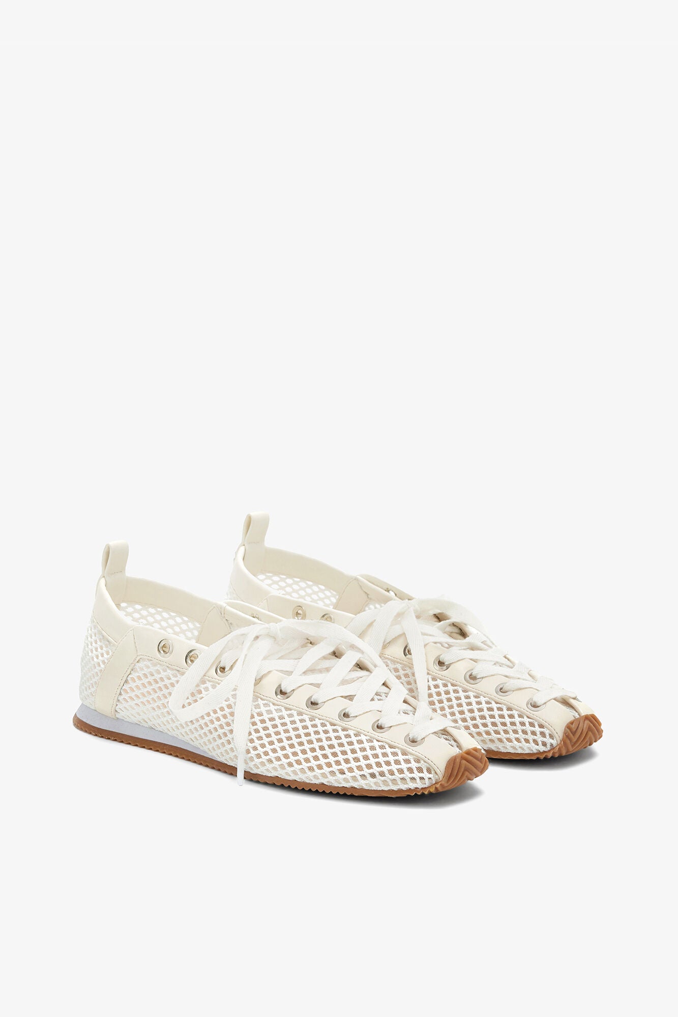 Sporty Ballerina in White Mesh - GANNI