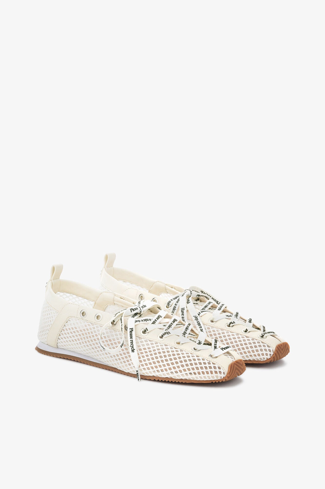 Sporty Ballerina in White Mesh - GANNI