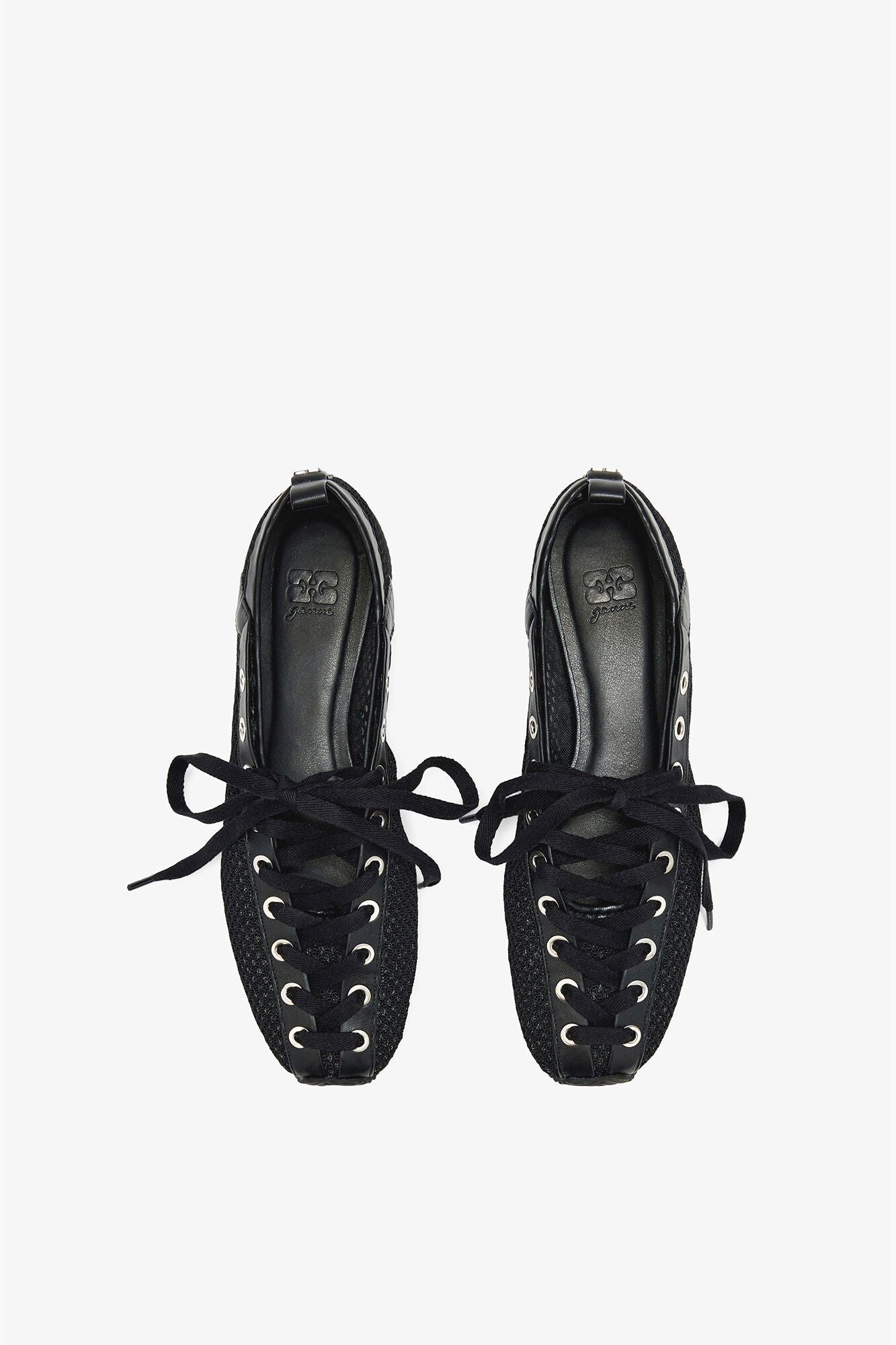 Sporty Ballerina in Black Mesh - GANNI