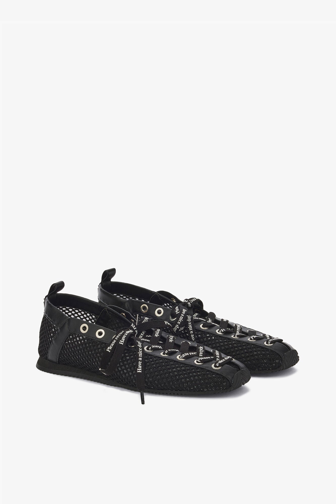 Sporty Ballerina in Black Mesh - GANNI