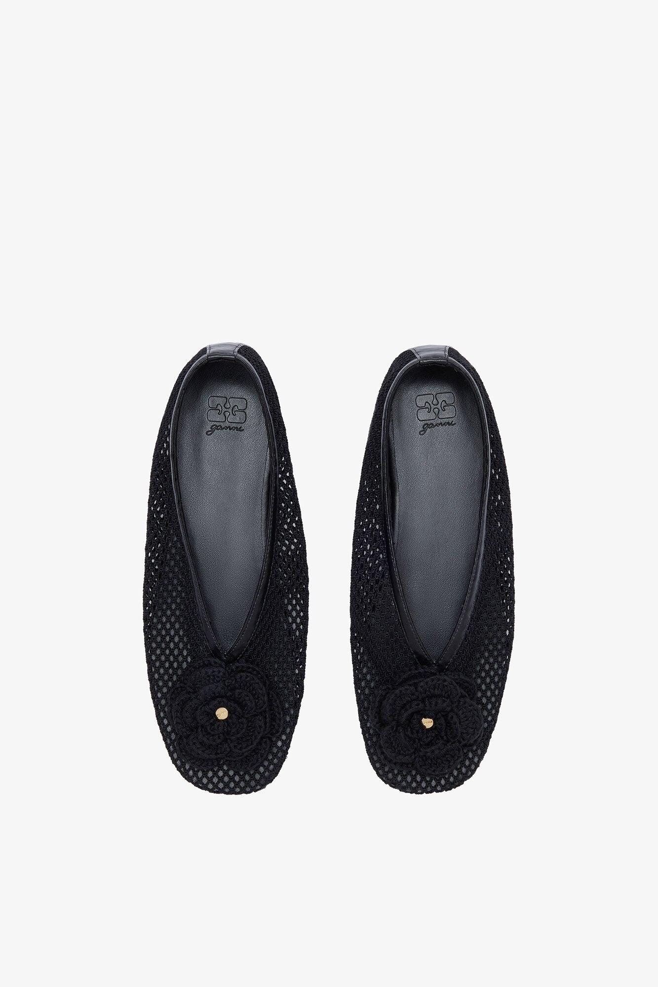 Jenny Ballerina in Black Mesh - GANNI