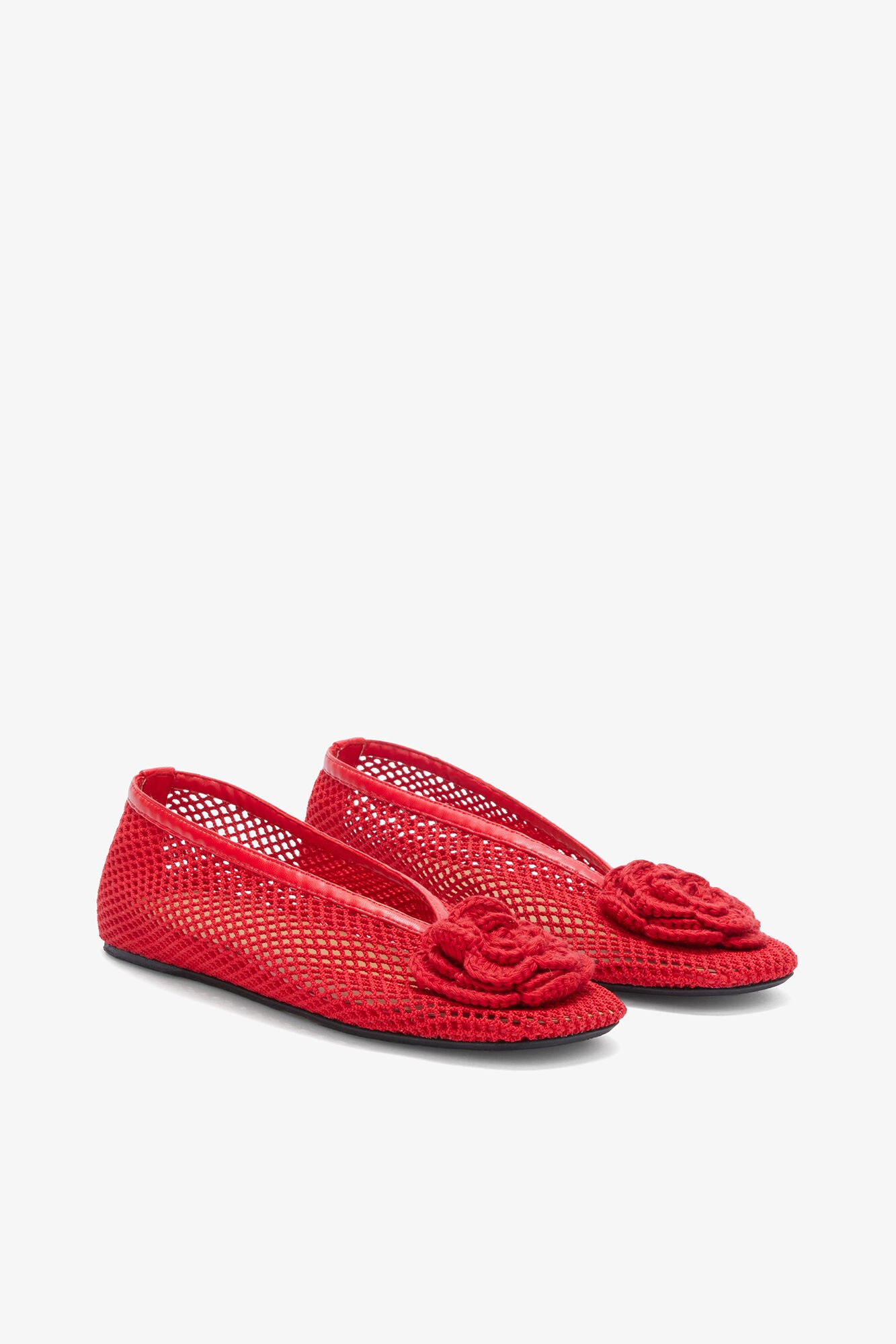 Jenny Ballerina in Red Mesh - GANNI