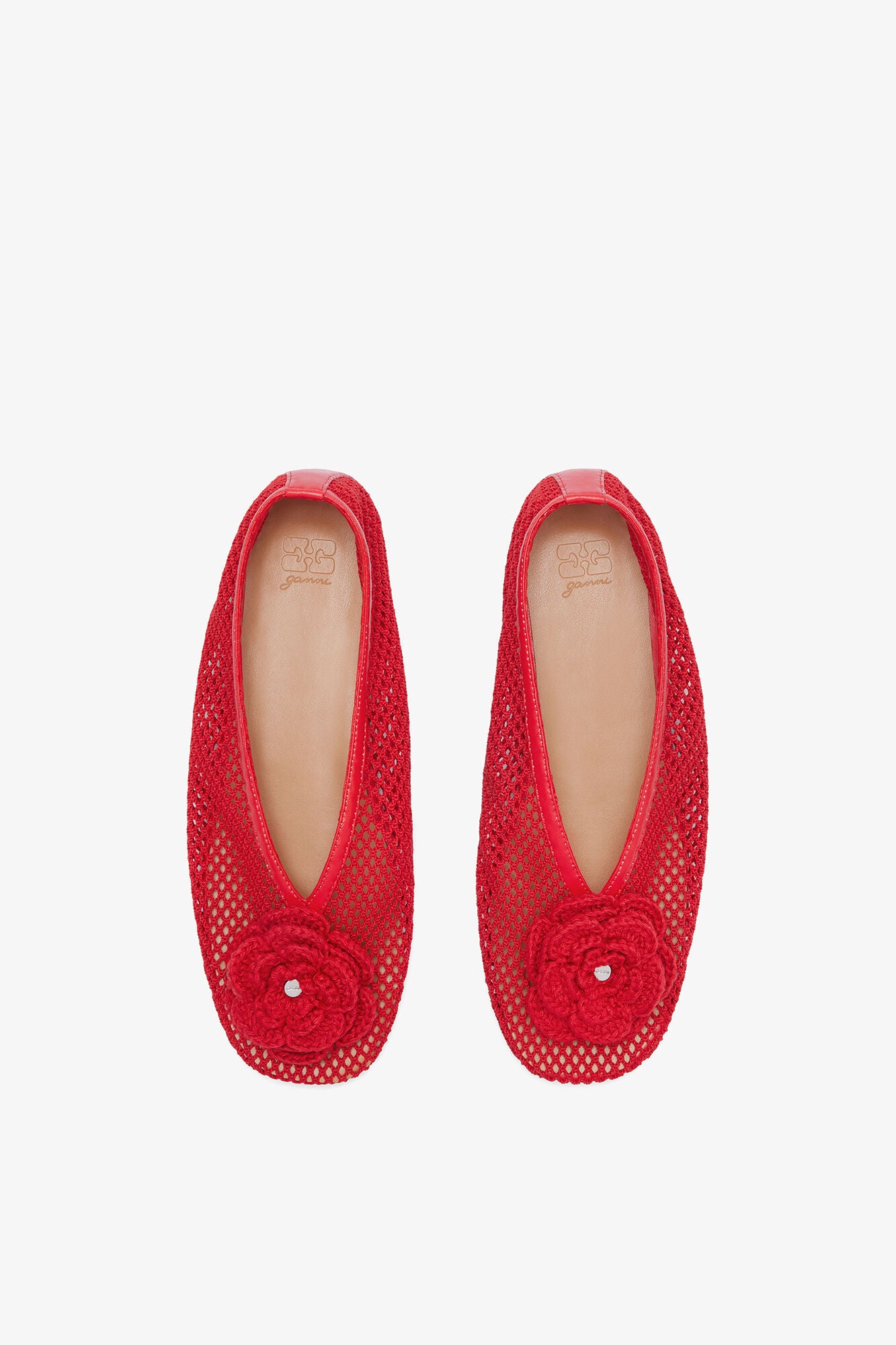 Jenny Ballerina in Red Mesh - GANNI