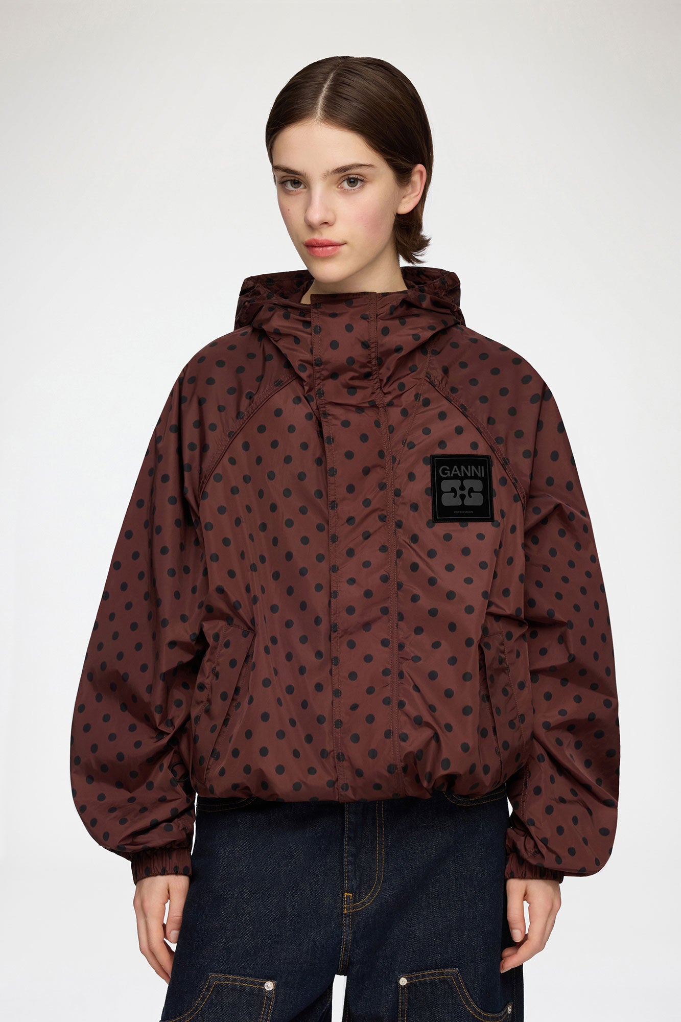 Jacket in Printed Nylon - GANNI
