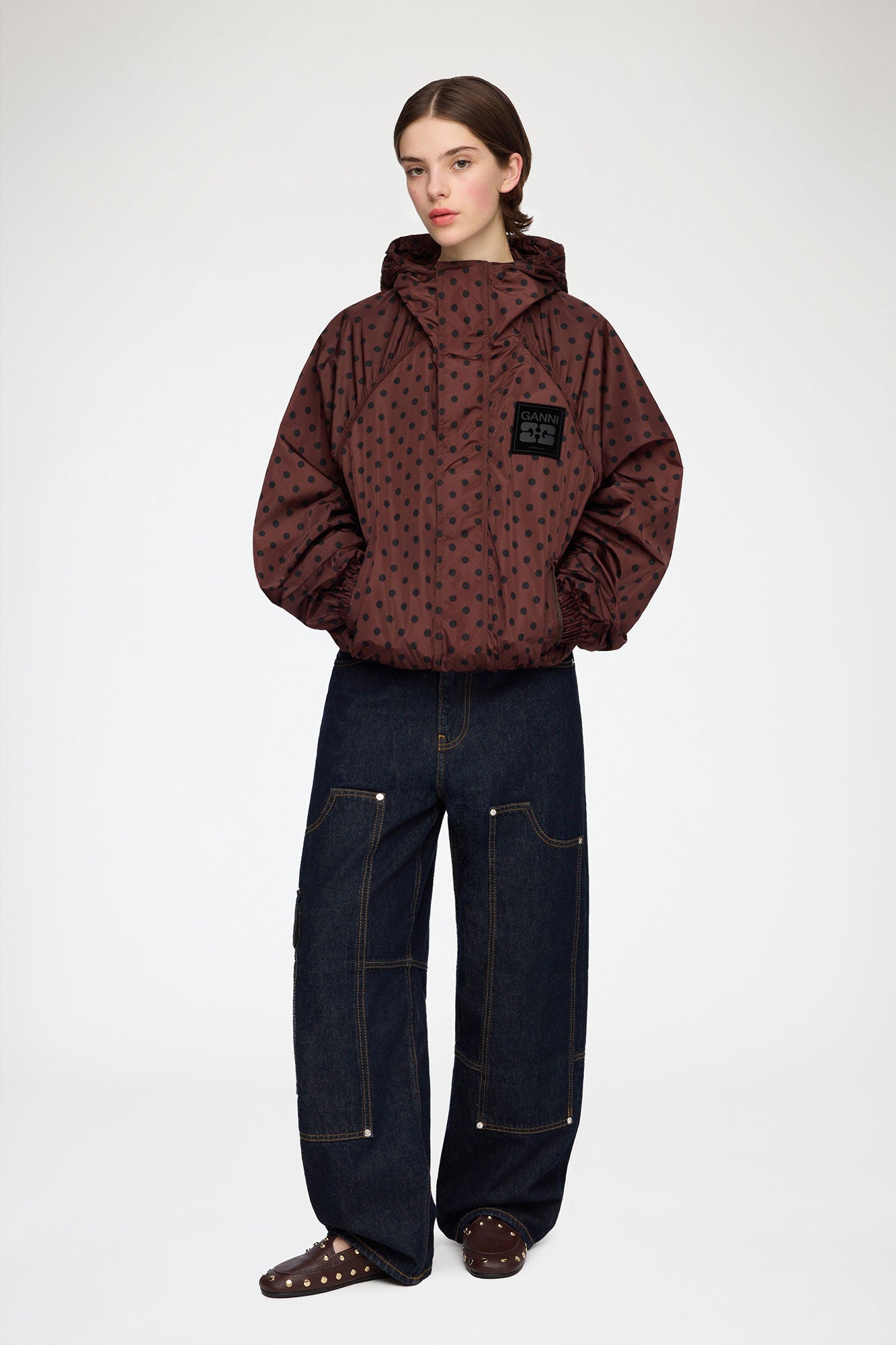 Jacket in Printed Nylon - GANNI