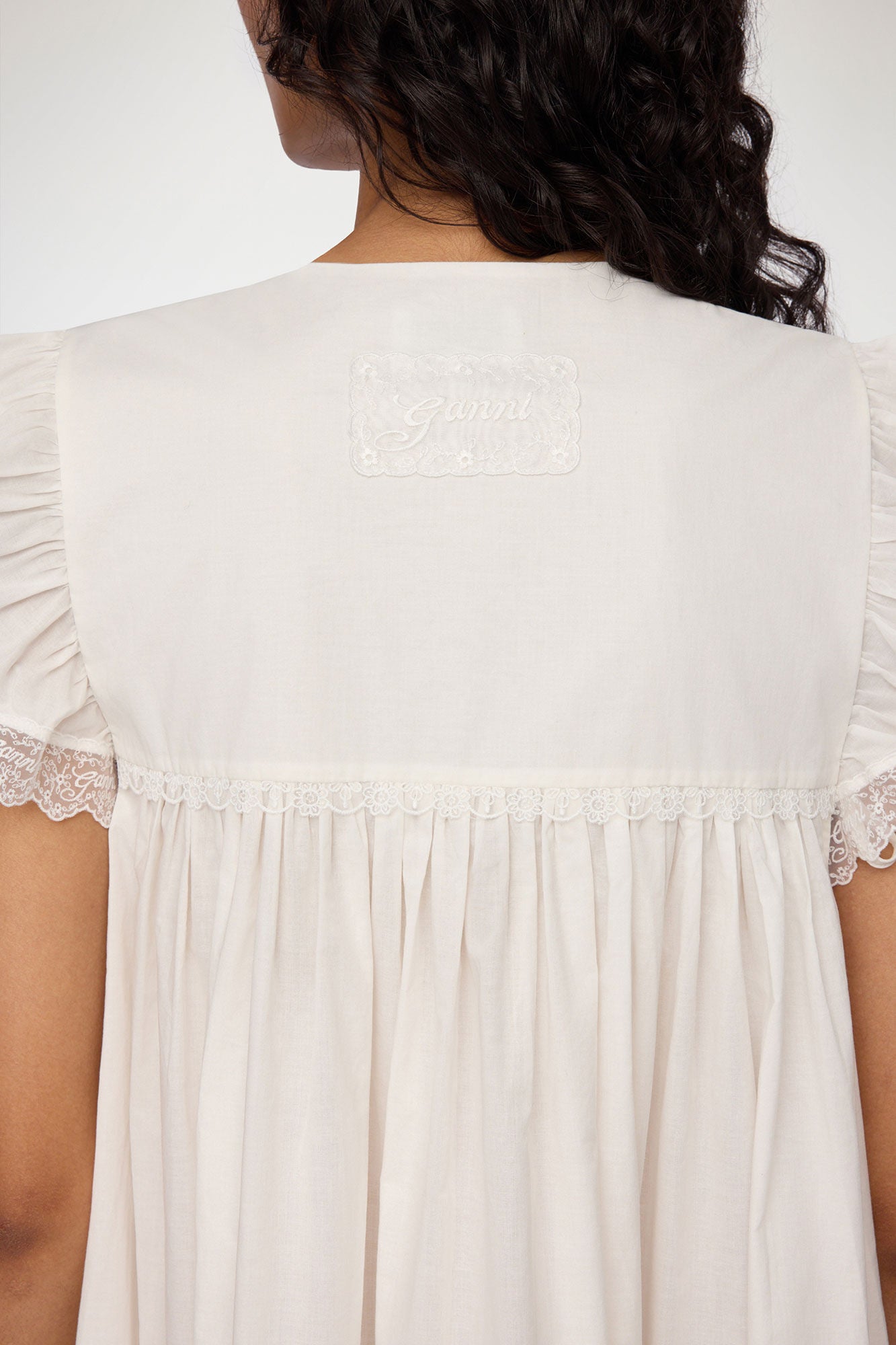 Dress in White Cotton - GANNI