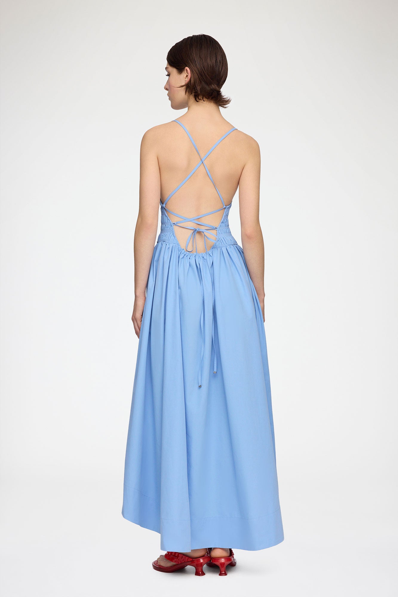 Dress in Blue Poplin - GANNI