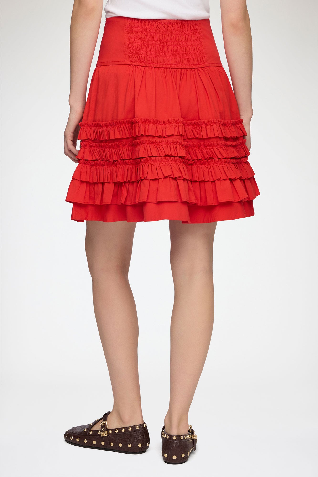 Skirt in Red Cotton - GANNI