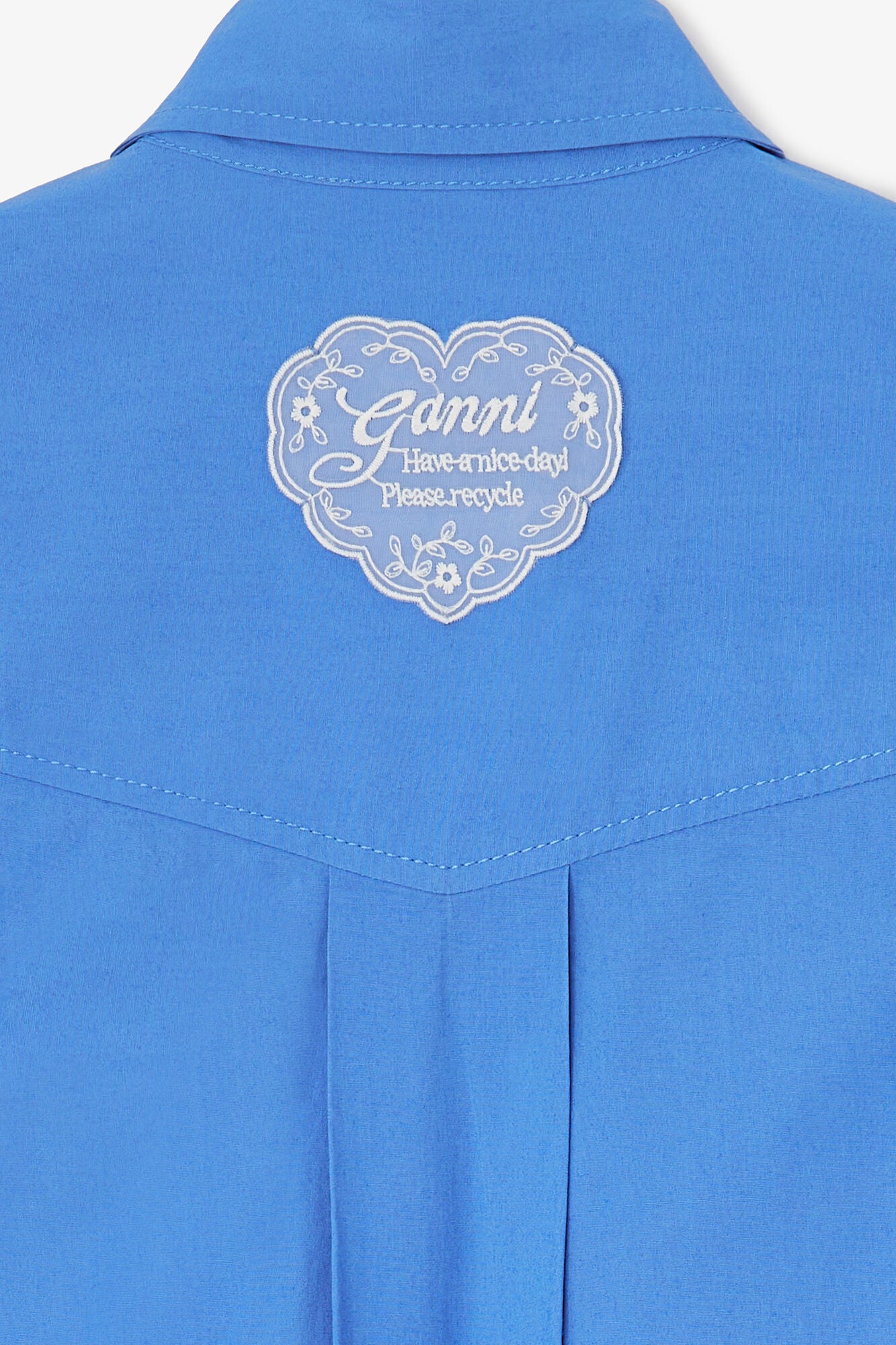 Shirt in Blue Cotton - GANNI