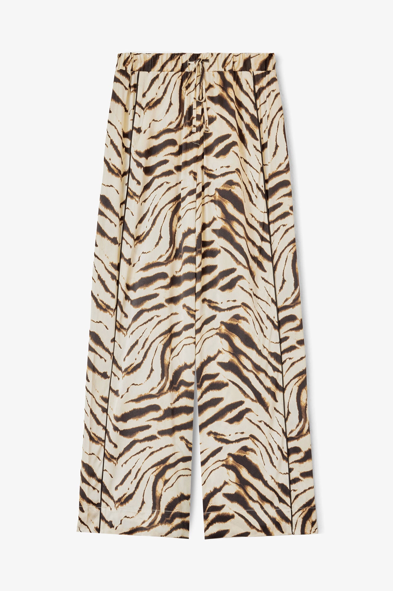 Pants in Zebra Satin - GANNI
