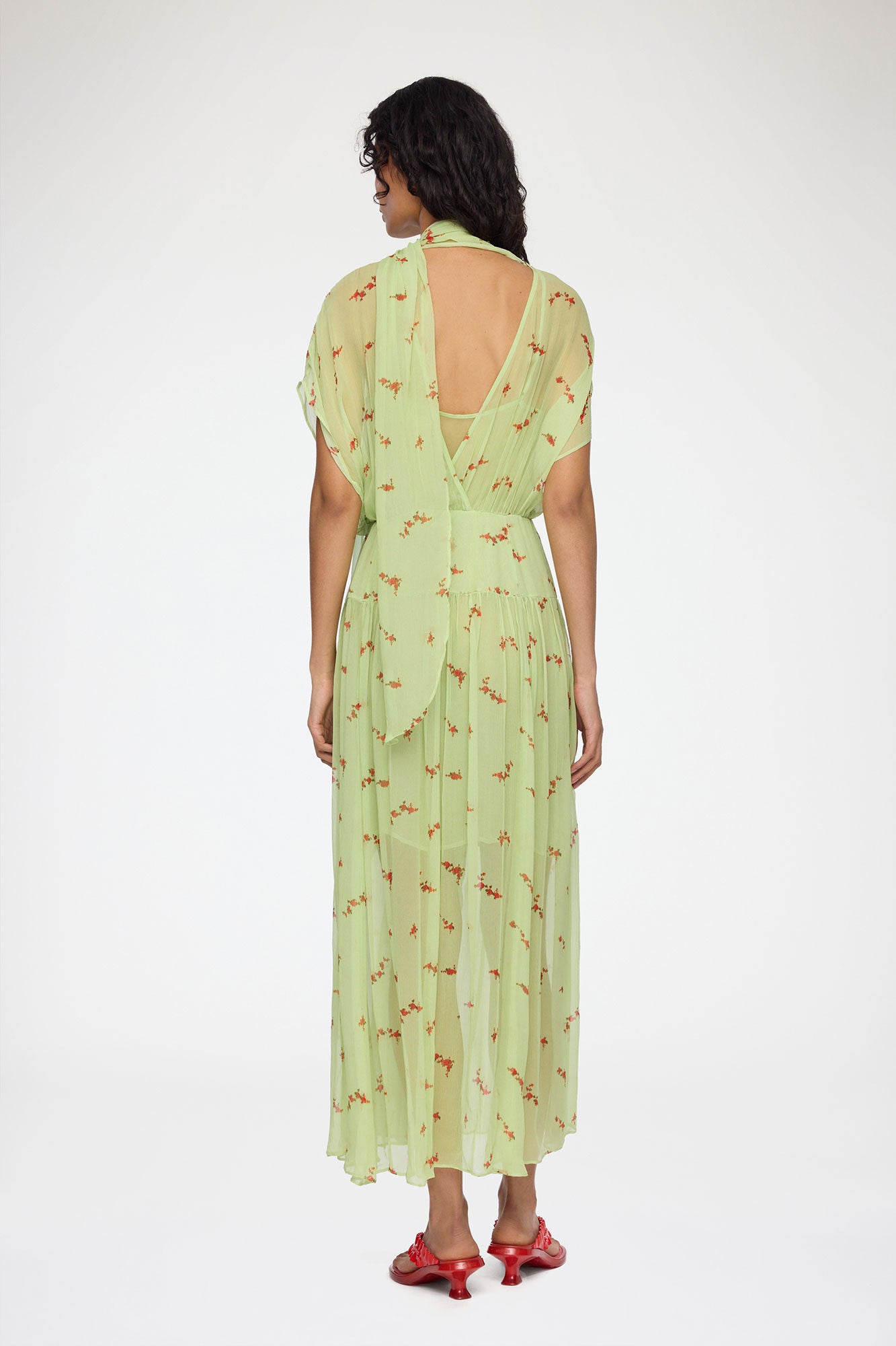 Dress in Green Silk - GANNI