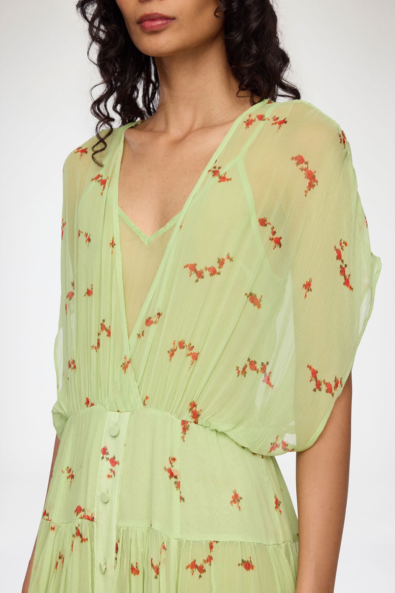 Dress in Green Silk - GANNI