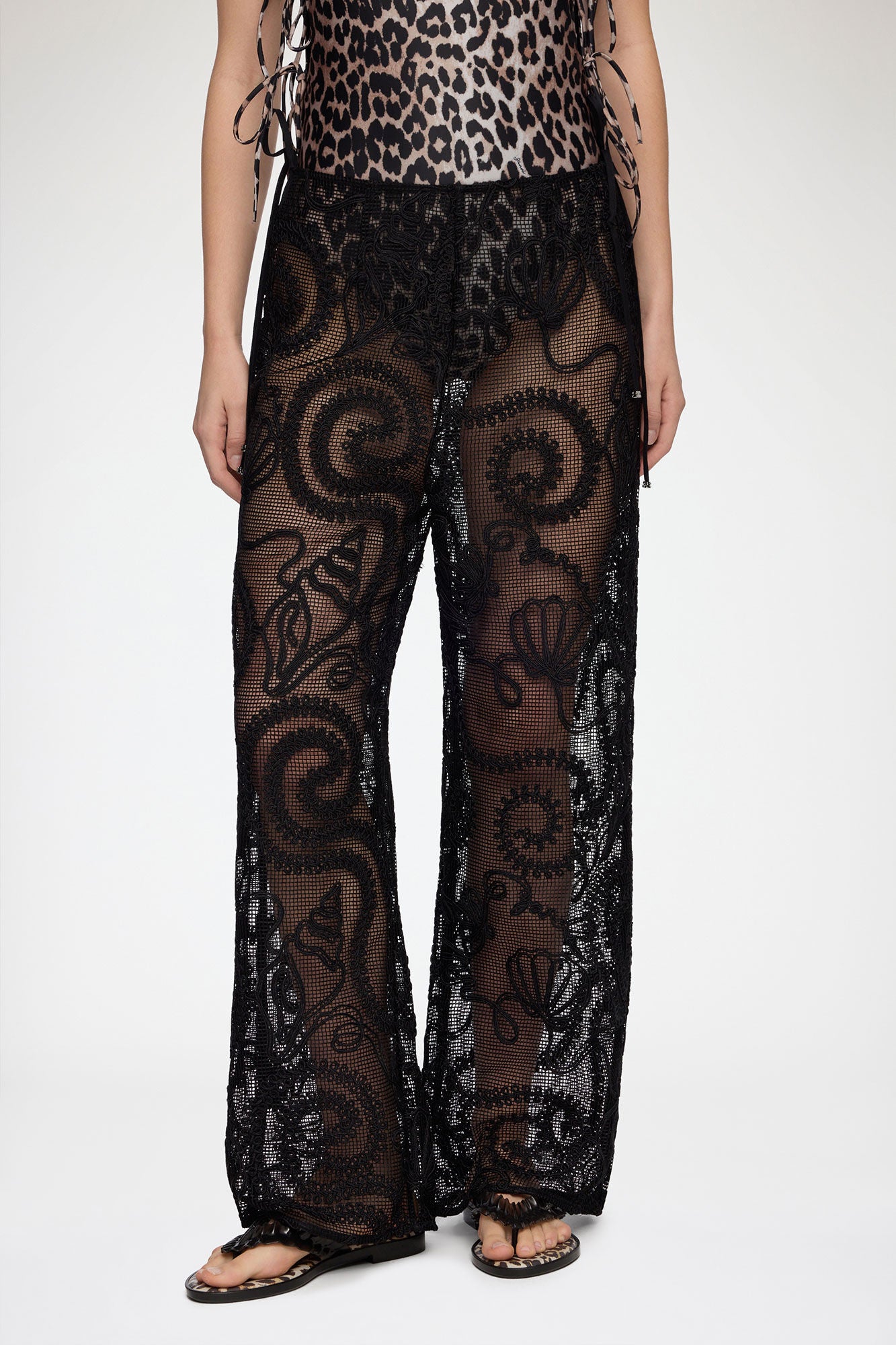 Pants in Black Net - GANNI