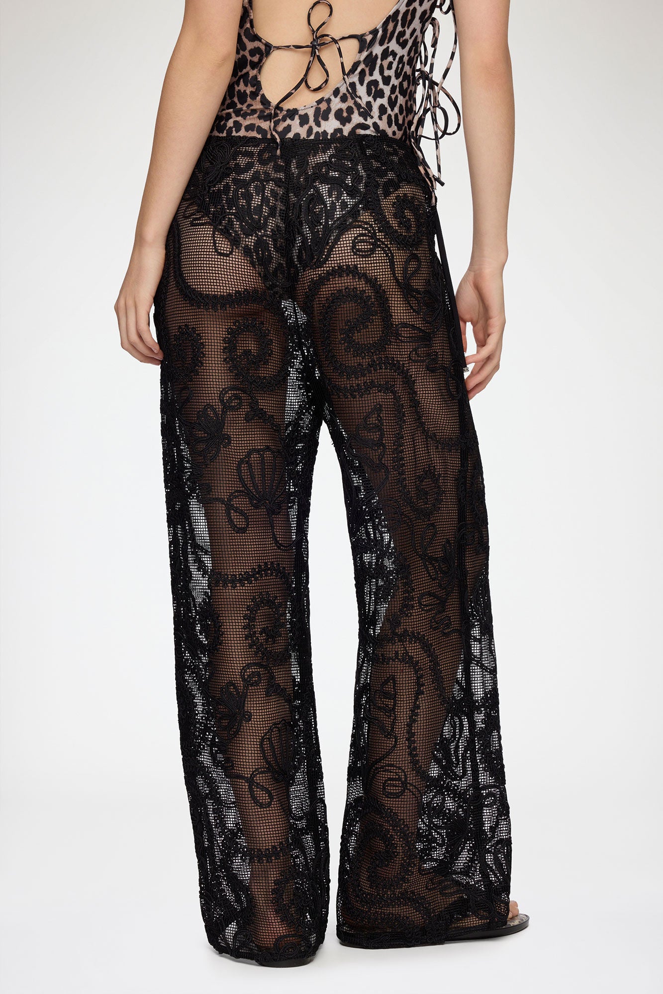 Pants in Black Net - GANNI