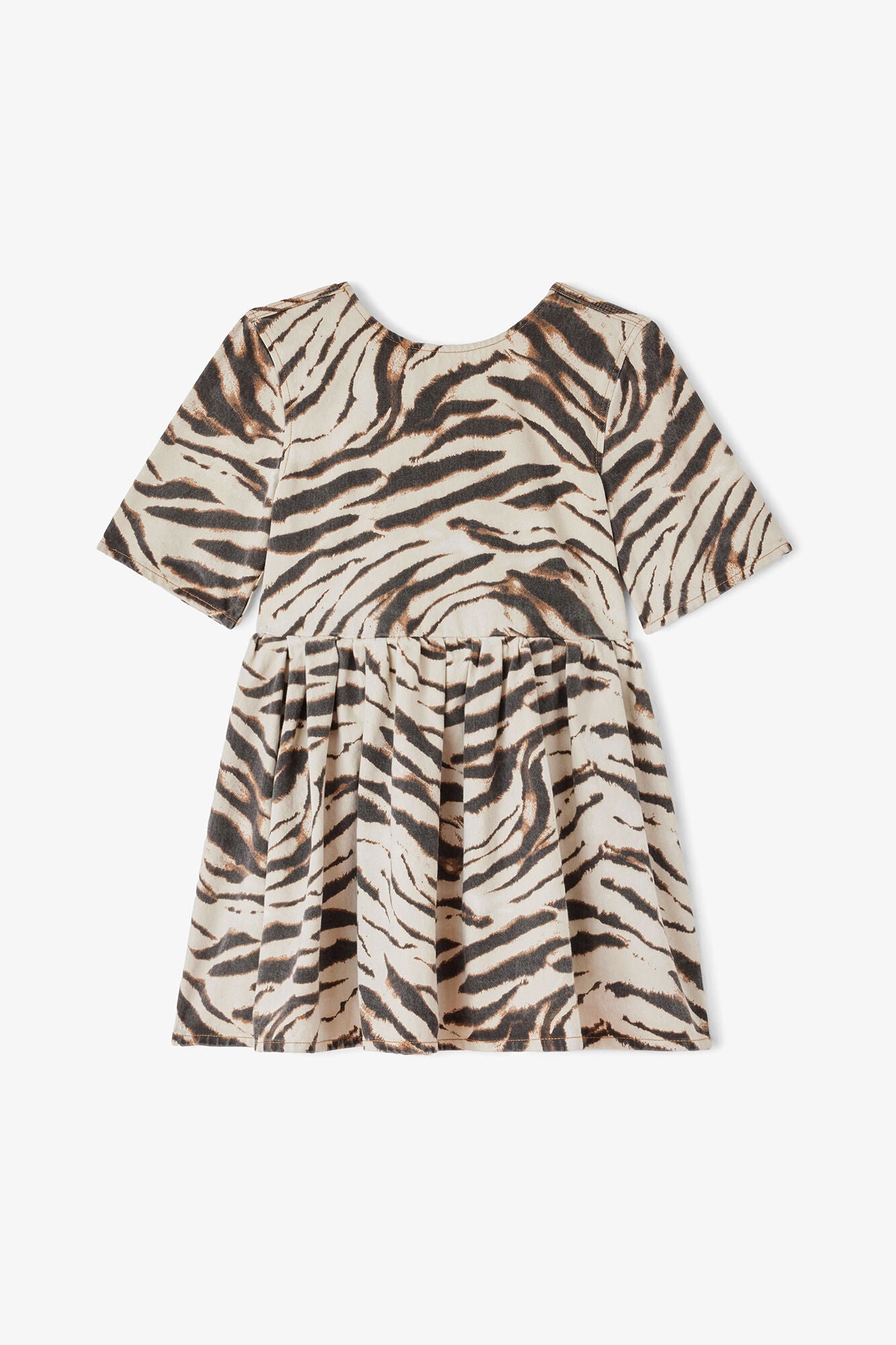 Dress in Zebra Denim - GANNI