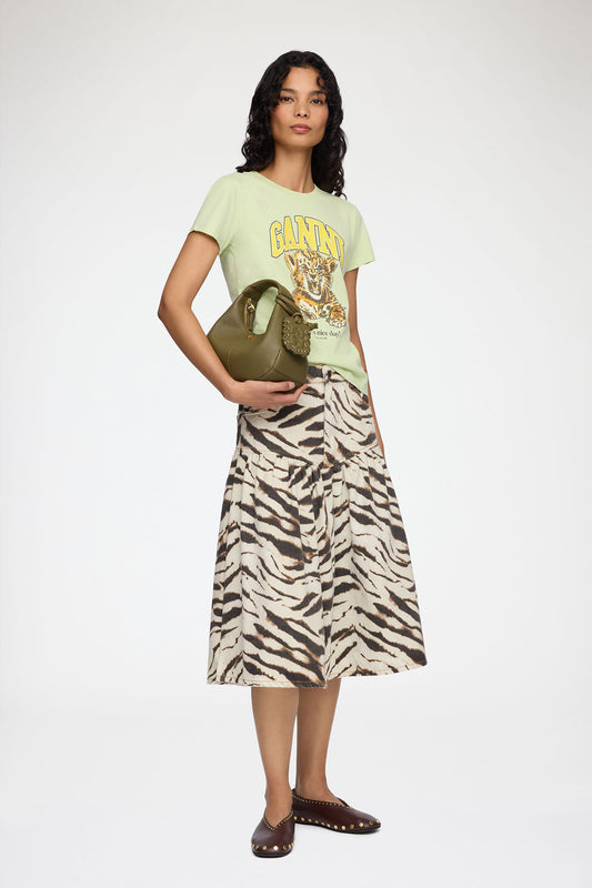 Skirt in Printed Denim - GANNI