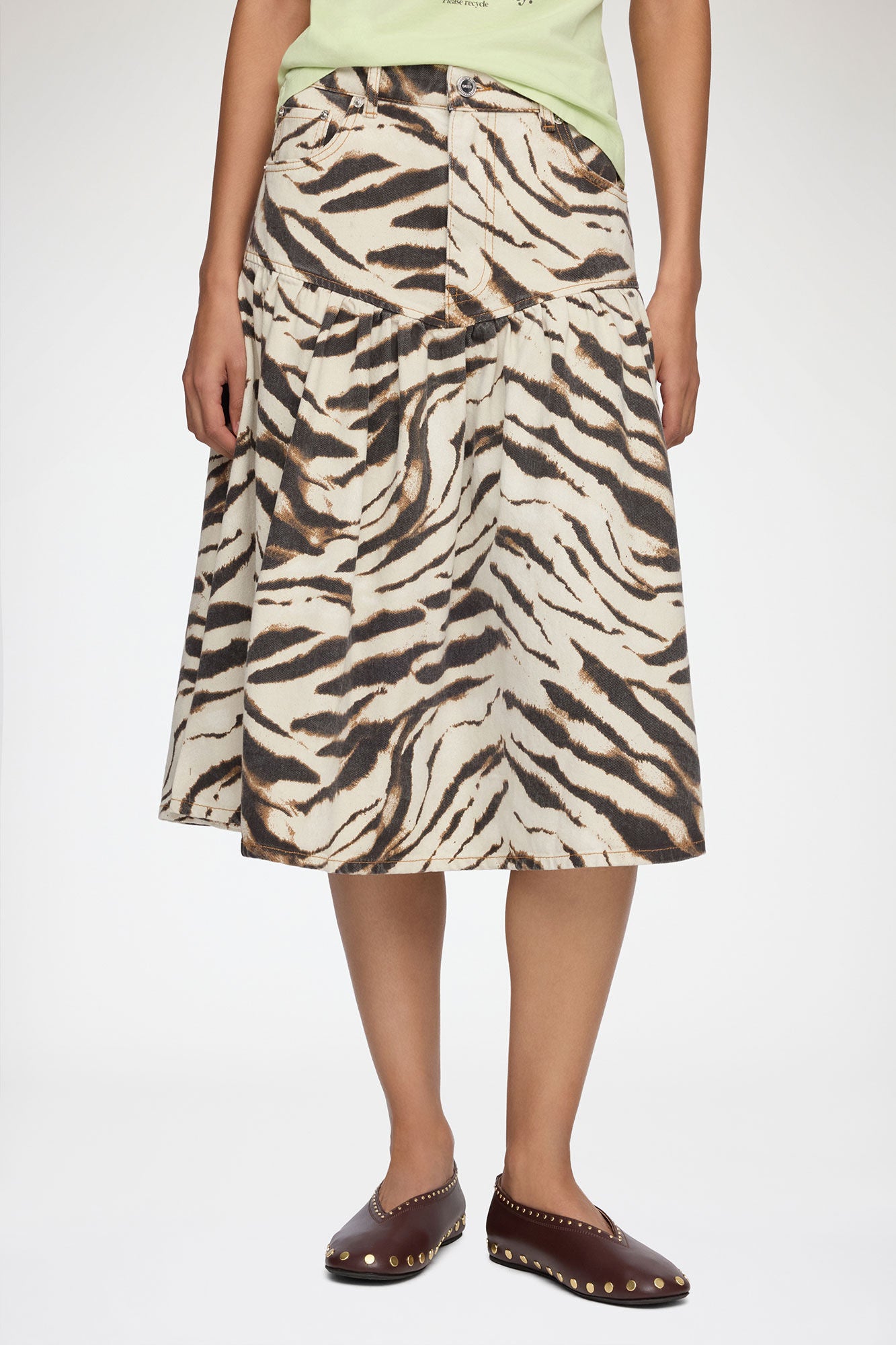 Skirt in Printed Denim - GANNI