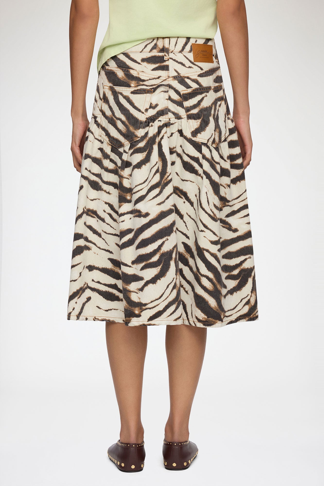 Skirt in Printed Denim - GANNI