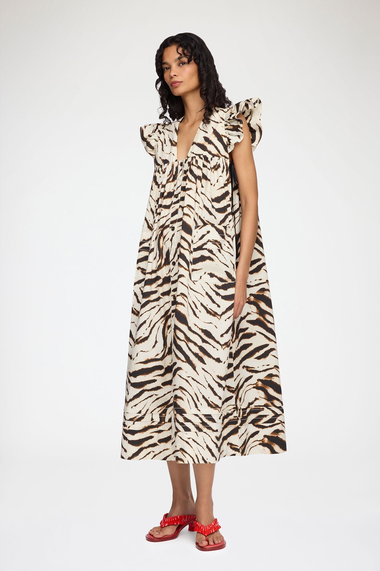 Dress in Printed Cotton - GANNI