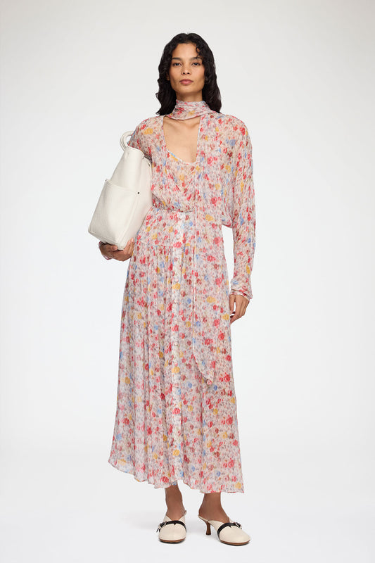 Dress in Floral Silk - GANNI