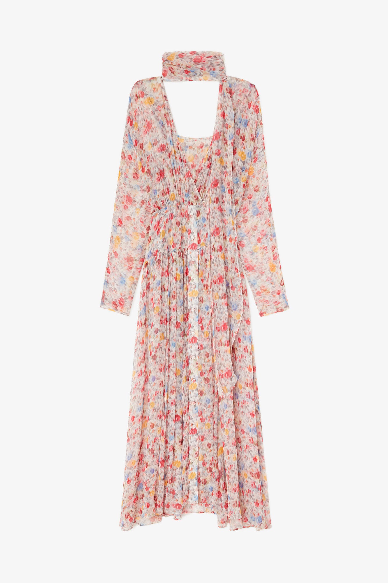Dress in Floral Silk - GANNI