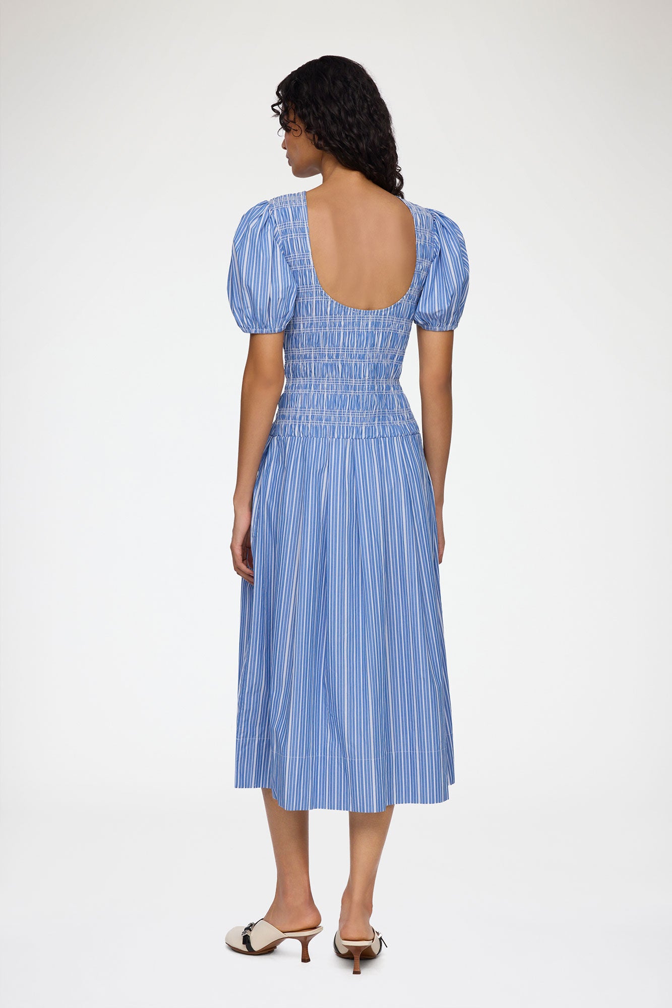 Dress in Striped Cotton - GANNI
