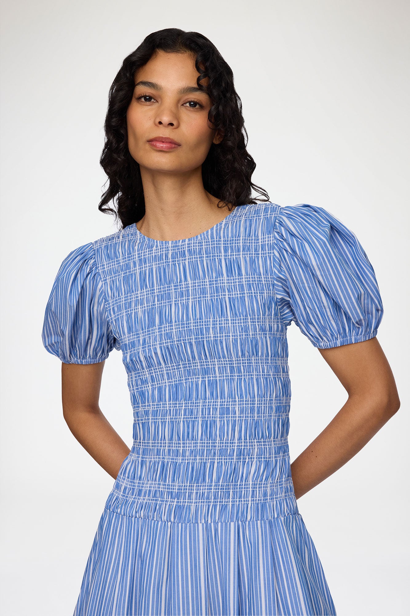 Dress in Striped Cotton - GANNI