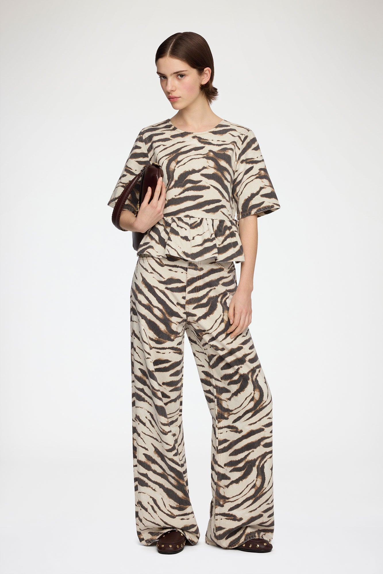 Top in Zebra Denim - GANNI