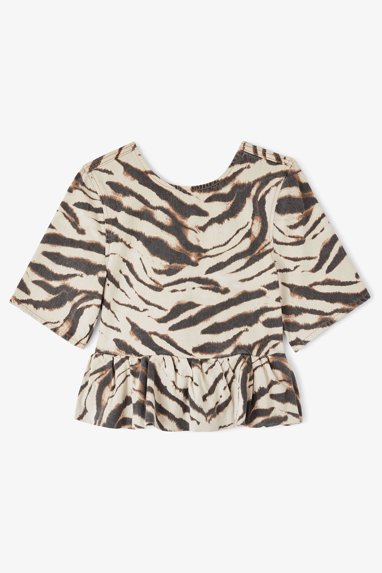 Top in Zebra Denim - GANNI
